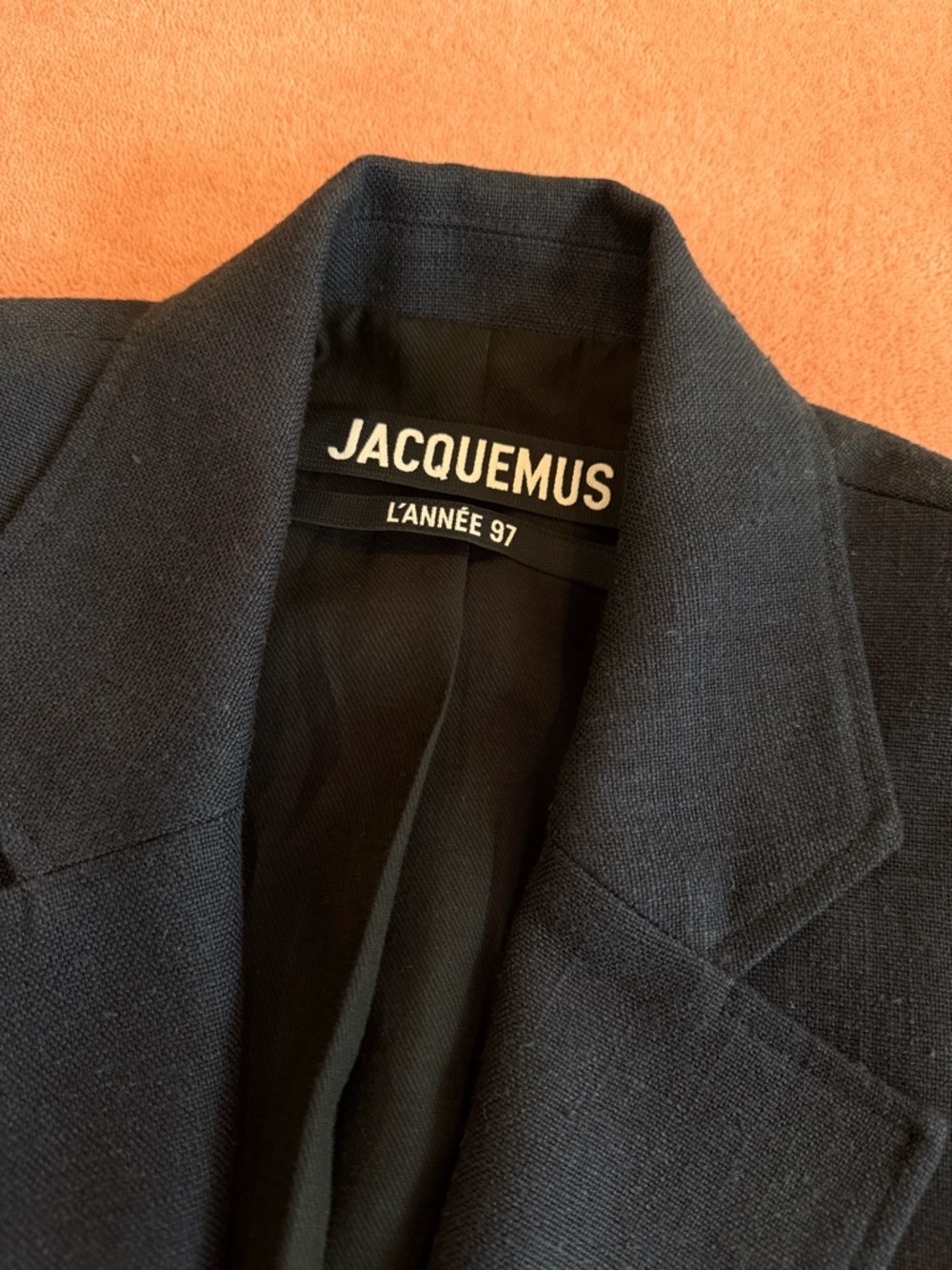 JACQUEMUS Navy Linen Blazer (34) - Picture 8 of 15
